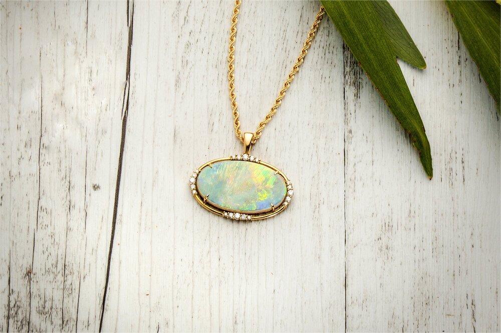 LIGHT OPAL PENDANTS